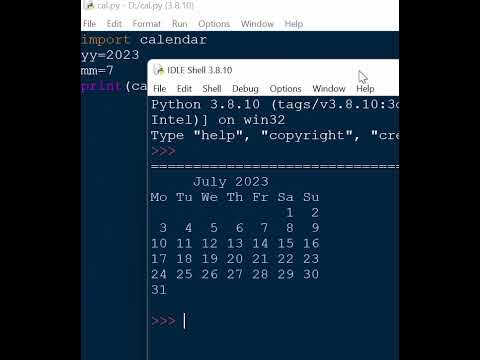 print calender in