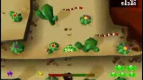 Frogger (PSX) Walkthrough Cactus Zone: 8-4 Crumbled Point