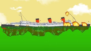 Haunted Queen Mary Ghost Ship VS Green Slime! - Floating Sandbox Gameplay