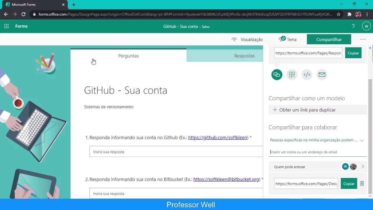 Ajustar as configurações do formulário ou do tete no Microsoft Forms -  Suporte da Microsoft