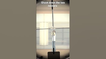 Shoot down the two robbers comming from the helicopter #Sniper #3d #assassin #game #shorts