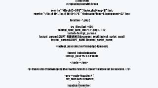 Rewrite rules not working on nginx
