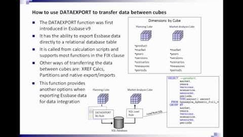 Transfer Data between Oracle Hyperion Essbase Cubes using DATAEXPORT: Performance Architects How To