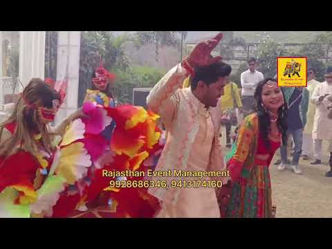 Bride Groom Entry with Carnival Dancers in Udaipur|Best Palace Wedding Udaipur|Rajasthan Event