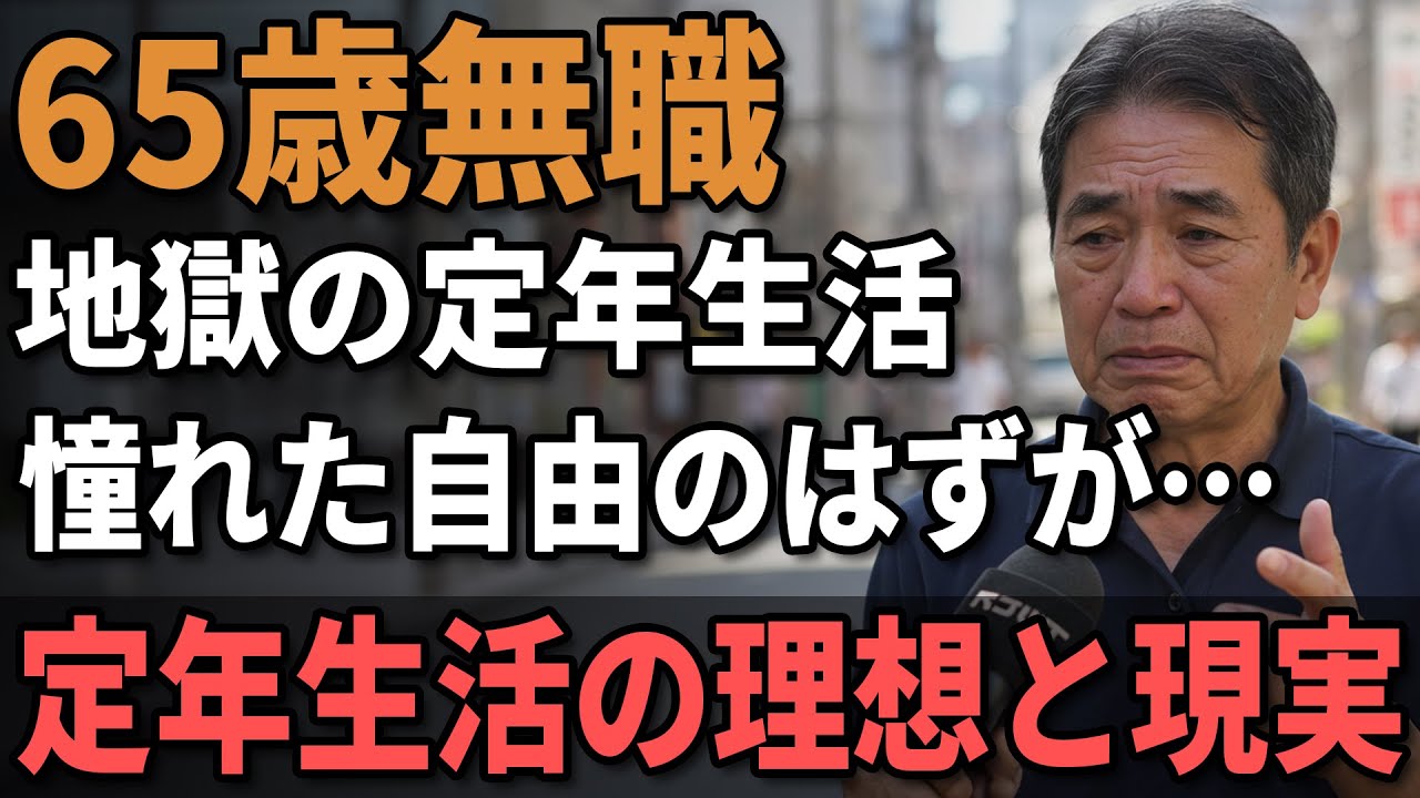 65歳男性『65歳で定年退職したら地獄！』無職になった男性が語る、夢見た定年生活の理想と現実。