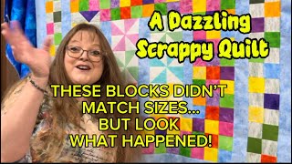 I Was Gifted Boxes of Quilt Blocks & Fabric… Look What I Made! | Bright Scrappy Quilt