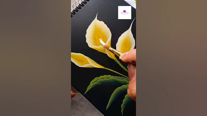 Painting Calla Lily using OneStroke technique #artvideo #arttutorial #flowerpainting #viral #artwork