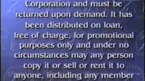 Paramount Home Video Feature Presentation And Warning Screen (1989-1995) Screener Version