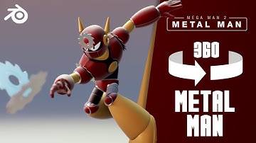 3D METAL MAN - Character 360° View 🤘 - made in Blender