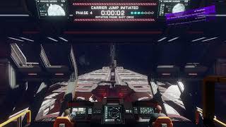 Elite Dangerous: Odyssey - Carrier jump sequence (Internal, commander view)