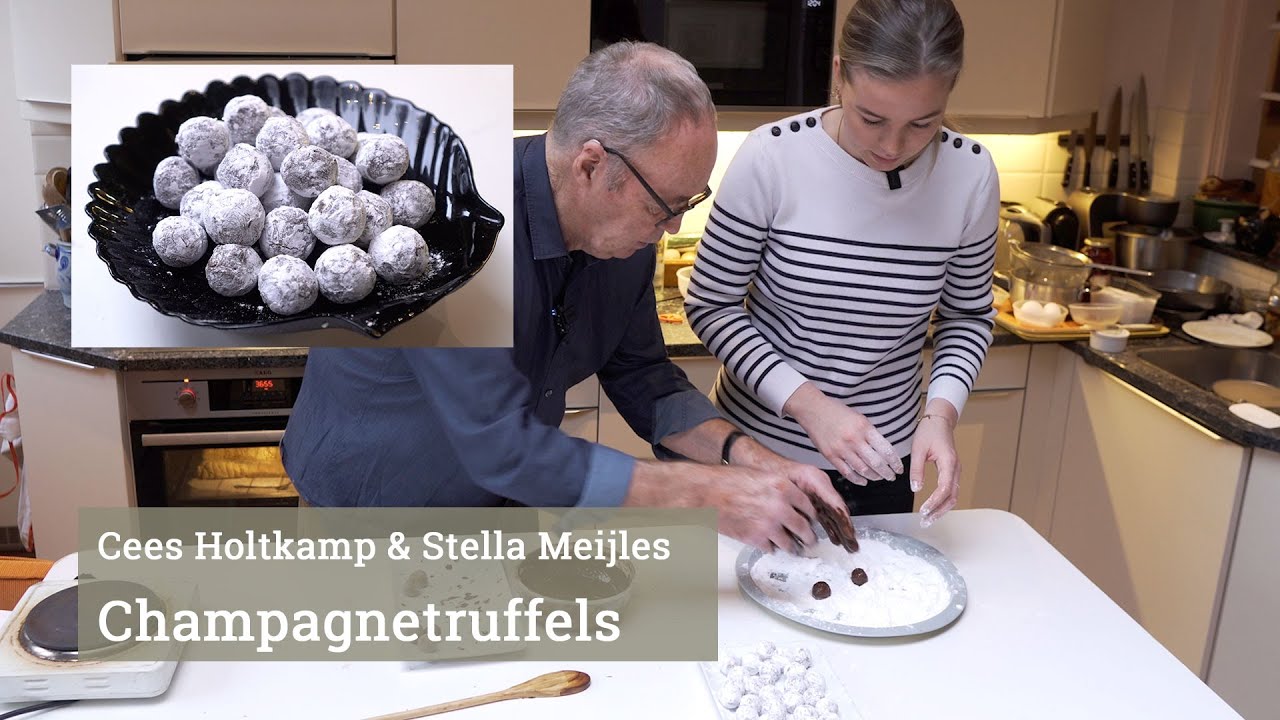 Cees en Stella maken champagnetruffels