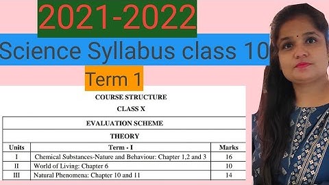 Revised Syllabus of science classx 2021-2022 | Deleted portion of class 10 | Term 1 science Syllabus