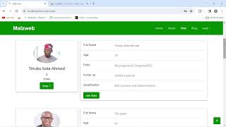 Voting system using php