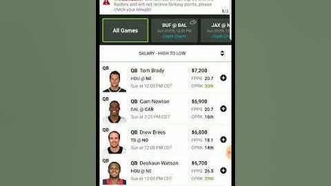 Calculating value for DFS players