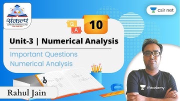 12:00 PM | Sankalpa | CSIR June 2021 | Maths by Rahul Jain | Important Questions Numerical Analysis