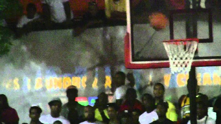 Michael Beasley puts move on Kevin Durant and scores at Dyckman Park.