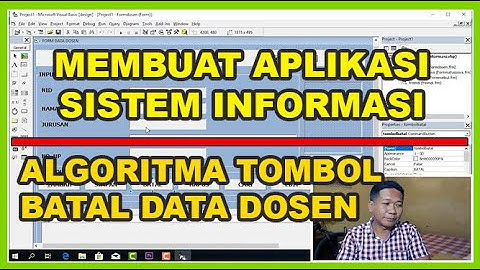 MICROSOFT VISUAL BASIC ALORITMA TOMBOL BATAL PADA DATA DOSEN