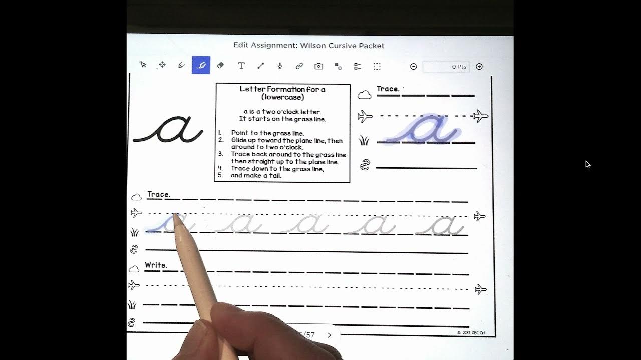 a Lower Case Wilson Cursive YouTube