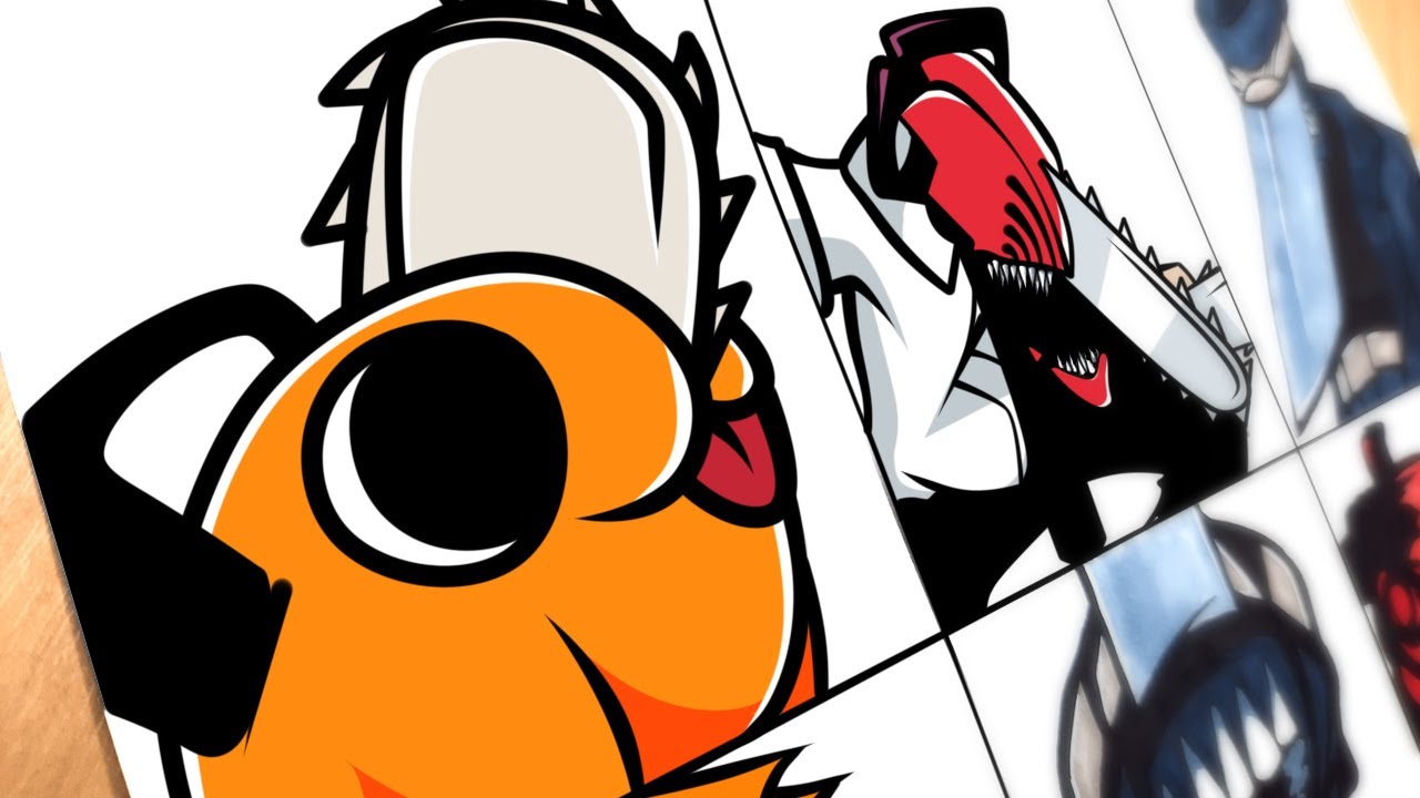 Drawing FNF VS Chainsaw Man Pochita / Denji / Katana Man (FNF MOD