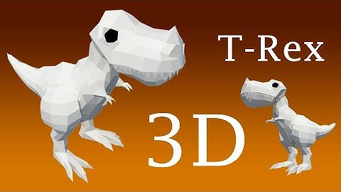 T-Rex 3d modeling. How to make a Low Poly Dinosaur (Autodesk Maya Tutorial)