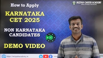 Karnataka CET Registration Started - KCET 2025 - Step by Step Demo Video - St John