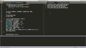 Data Structures Tutorial - 14 - How to Read in a Comma Seperated .txt File in c++