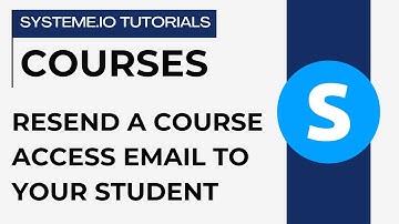 How to resend your students the course access email | Systeme.io tutorials