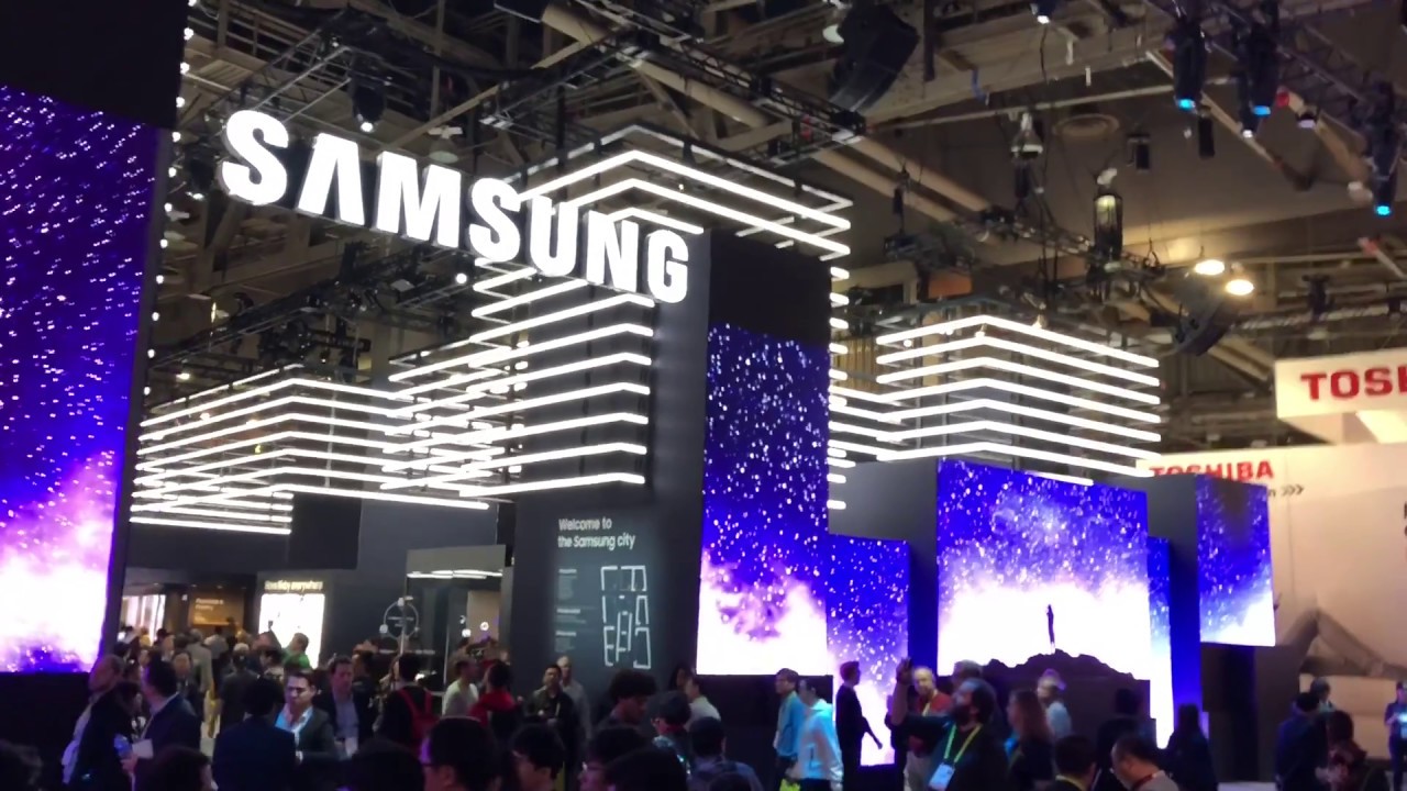 2018 CES SAMSUNG 부스 - 현란한 Visual을 기반으로 Micro LED TV, 스마트 시티 관련 기술 보여 ...