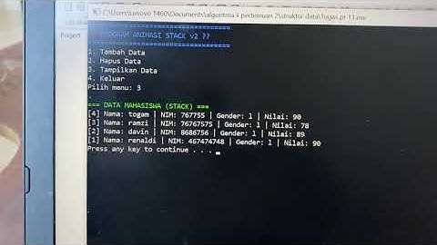 Renaldi Cladio - Tugas Struktur Data Pertemuan 11