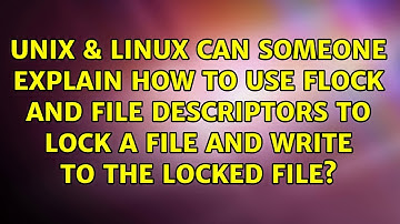 Can someone explain how to use flock and file descriptors to lock a file and write to the locked...
