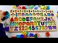 ABCD puzzle learning alphabet from wooden board A to Z