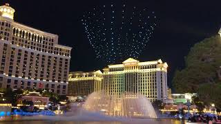 250 Drones Powered By Intel Dancing With The Fountains At Belagio