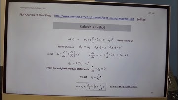 FEA Galerkin Formulatioin