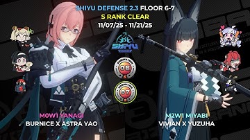 Shiyu Defense Floor 6-7 (S-Rank) | M0W1 Yanagi & M2W1 Miyabi Teams | Zenless Zone Zero 2.3