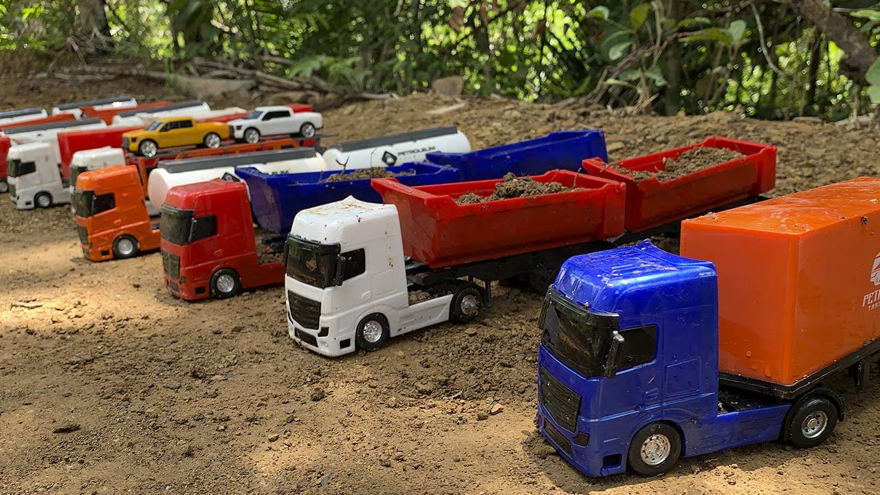 carretas bitrem, caminhão caçamba, truck b-train, dump truck, Construction  Vehicles 