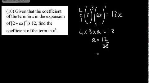 Core 2 - Binomial Expansion 4 - Range of Questions 2