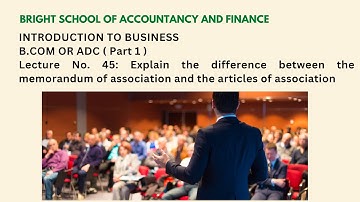 Introduction to business | B.COM OR ADC (Part 1) | Past papers Solved | Lecture: No 45