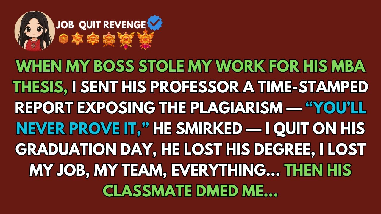My Boss Stole My Work for His MBA Thesis—So I Sent His Professor the Proof…