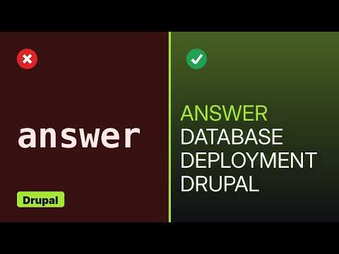 Drupal: Synchronizing Database Configuration Across Environments