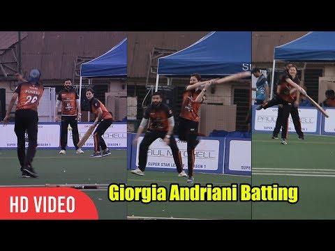 Arbaaz Khan Girlfriend Giorgia Andriani Playing Cricket