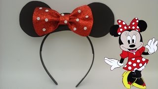 Diadema de minnie mouse para recuerdo en fiestas de niñas