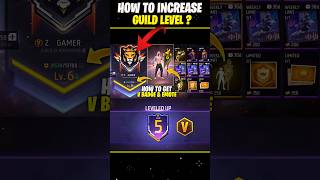 How To Increase Guild Level 🤔 | Free Fire Guild 2.0 Level Up #shorts #zgamer #freefireshorts