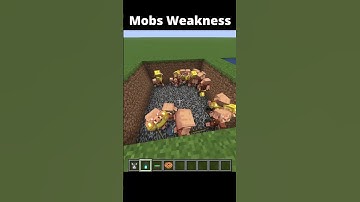 Mobs vs Weakness #minecraft #minecraftbuilding #minecrafttutorial #gaming #tutorial #games