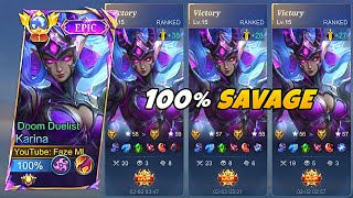 TOP 1 GLOBAL KARINA 100% SAVAGE BUILD AUTO WINSTREAK?! (karina best build 2024)