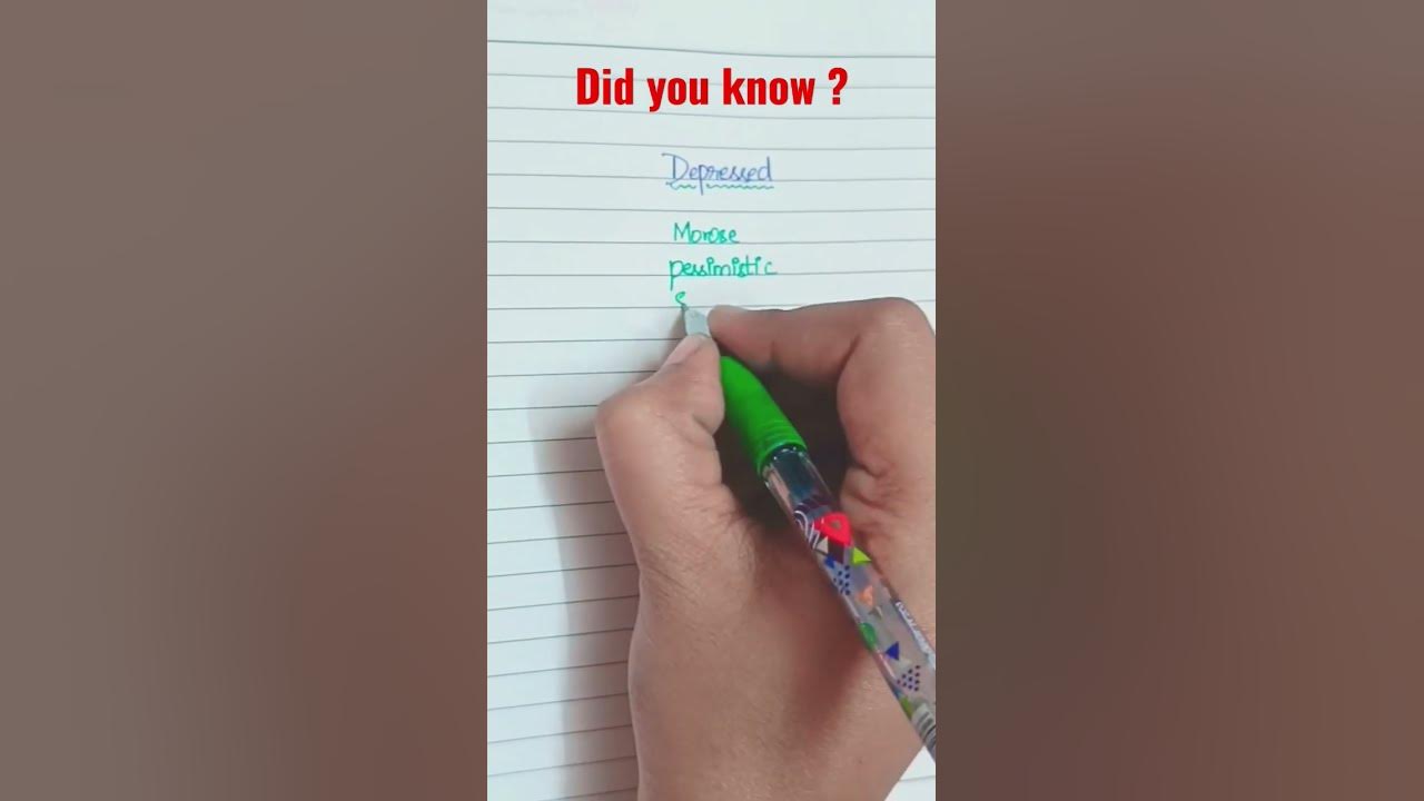 did-you-know-the-synonyms-of-depressed-yt-shorts-youtube