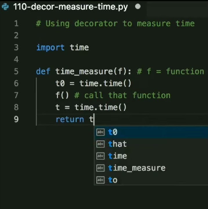 In python a so-called decorator is used to surround the code of the ...
