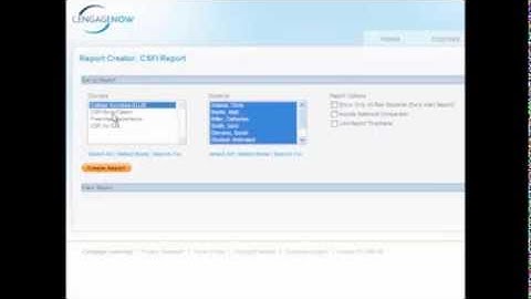 CSFI Instructor: Generating Reports
