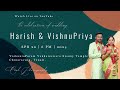 Harish  vishnu priya wedding ceremony live