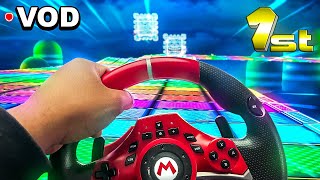 GRIZZY PLAYS MARIO KART WITH A RACING WHEEL