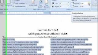 Word 30 - Columns, newspaper style